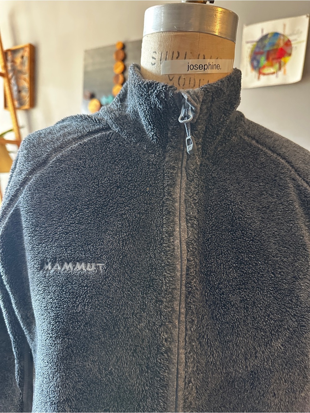 Mammut Women’s Dark Gray High-Pile Fleece Full-Zip Jacket